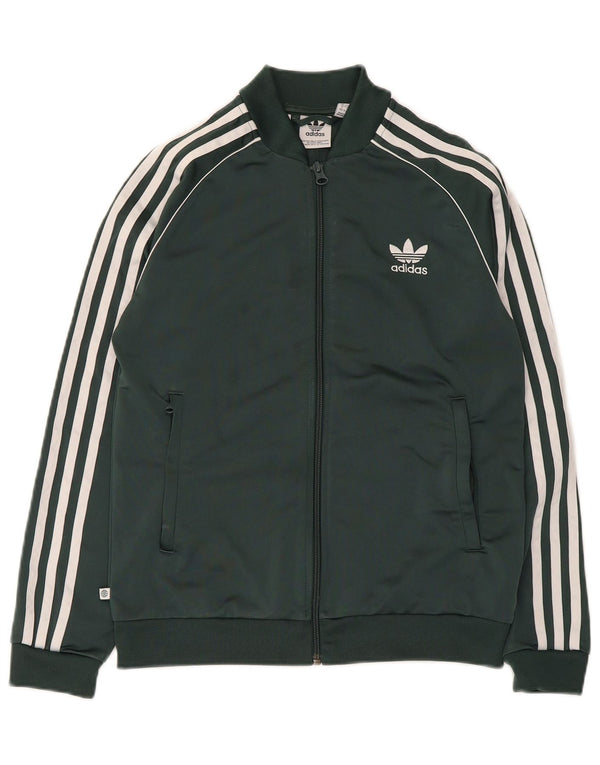 Adidas Veste de Survêtement Garçon 11-12 ans Vert Polyester