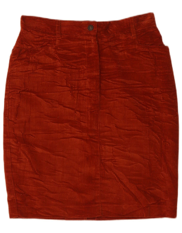 Olivia Hassler Jupe en velours côtelé pour femme IT 44 Medium W28 Orange Coton