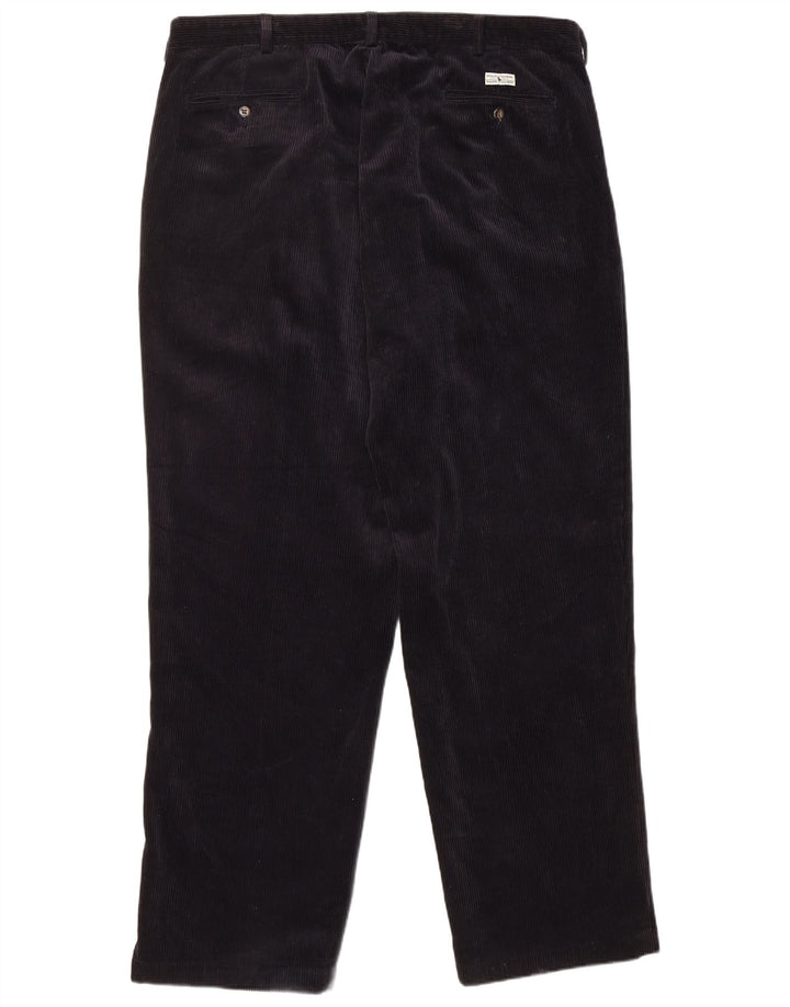 POLO RALPH LAUREN Pantalon en velours côtelé pour homme W42 L32 Coton noir