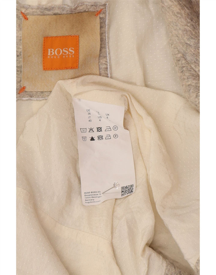 Hugo Boss Manteau Femme UK 8 Petit Acrylique Beige