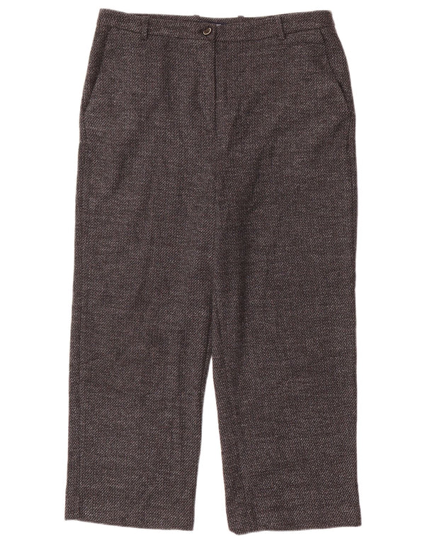 Zara Pantalon court coupe ample pour femme EU 40 Medium W30 L23 Gris Polyester