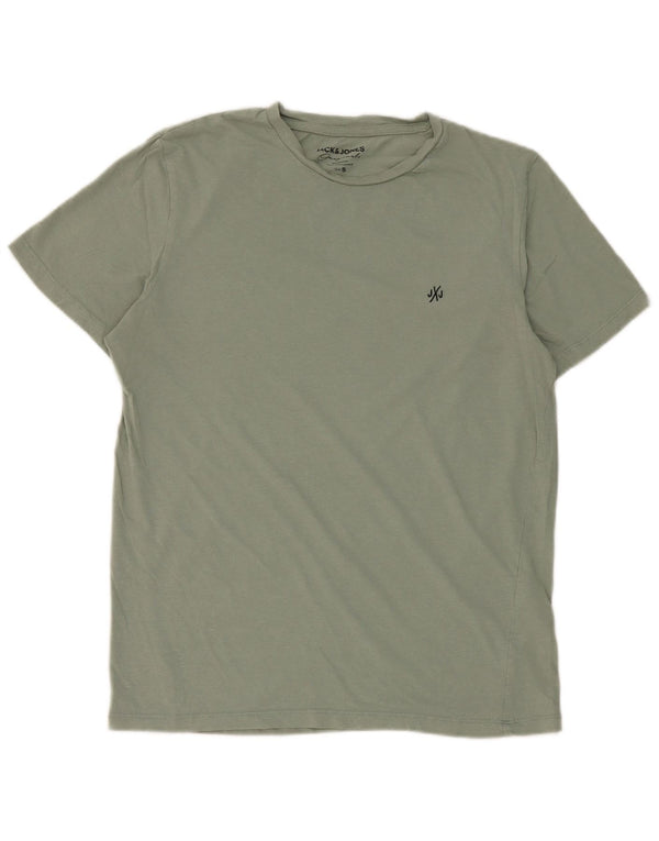 Jack & Jones T-shirt à manches courtes pour homme, coupe classique, petit, vert, coton