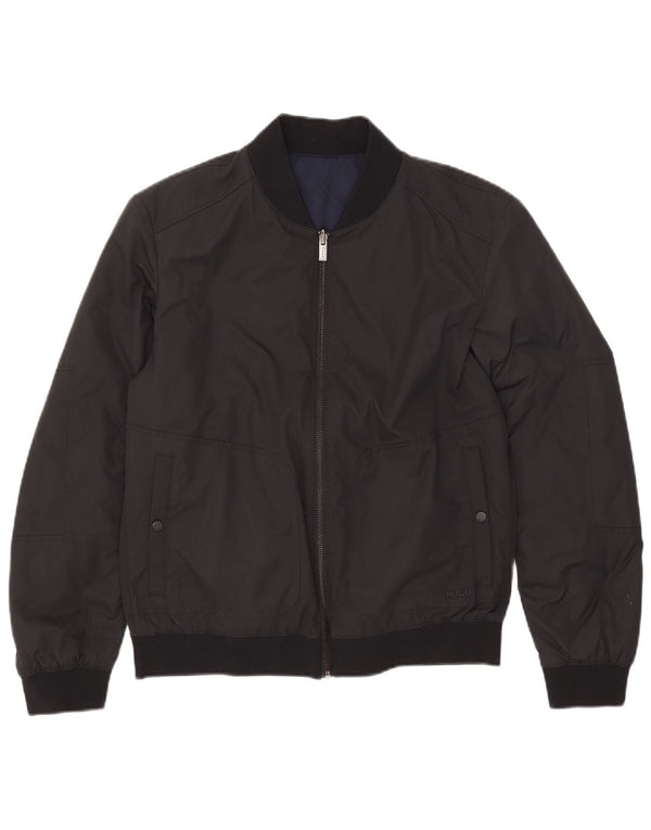 Hugo Boss Veste réversible pour homme UK 36 Small Noir Polyamide