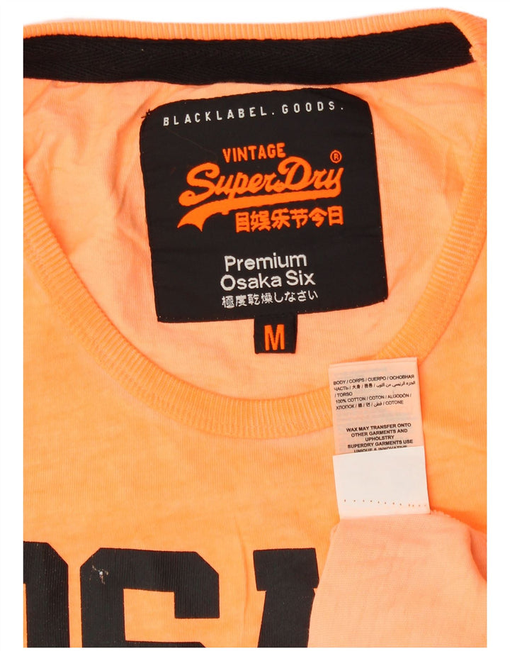 Superdry Débardeur Graphique Osaka Femme UK 14 Coton Floral Orange Moyen