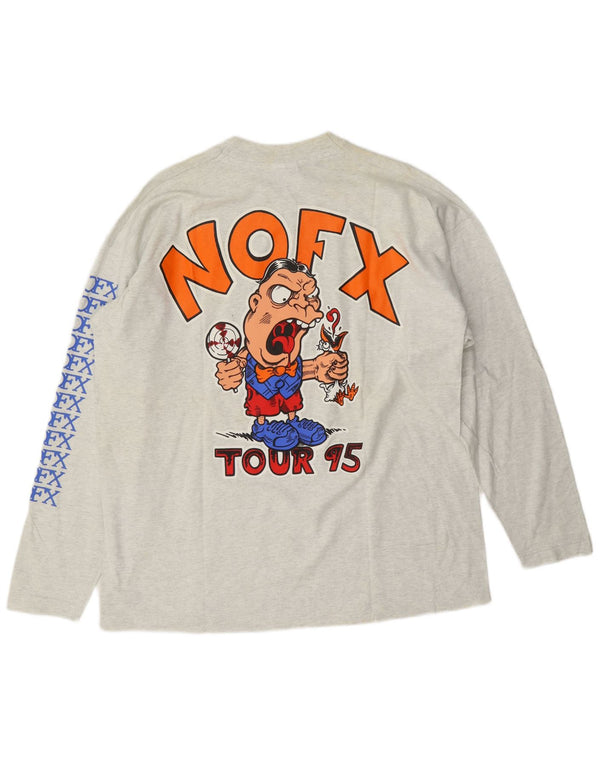 Screen Stars Best NOFX Tour 1995 Haut graphique à manches longues XL Gris Musique