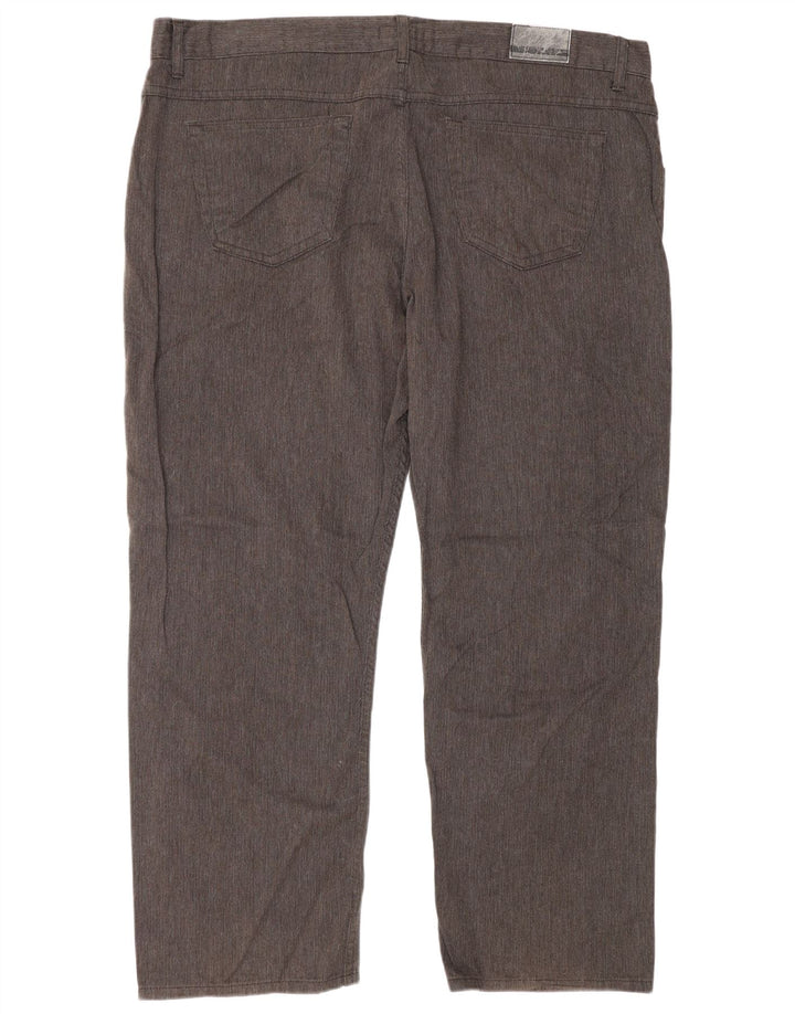 Marks & Spencer Pantalon décontracté autographe pour homme W44 L29 Marron à chevrons