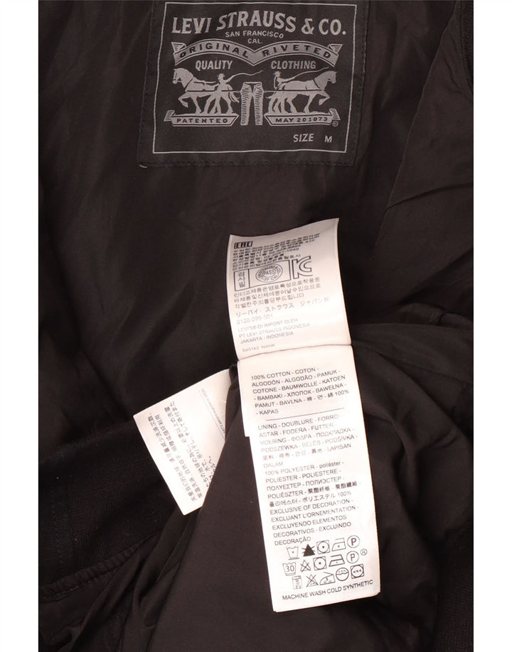 LEVI'S Veste Bomber Homme UK 38 Coton Noir Moyen