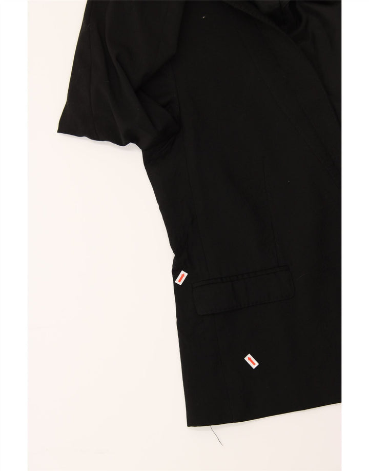 FRENCH CONNECTION Womens 1 Button Blazer Jacket UK 14 Large Black Acetate Vintage French Connection and Second-Hand French Connection from Messina Hembry 