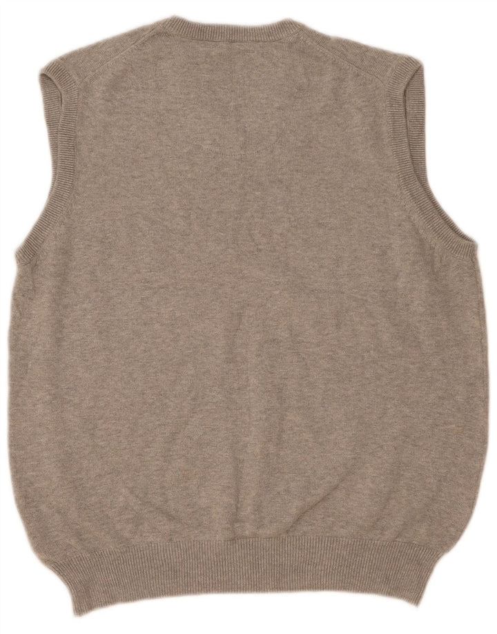 Marks & Spencer Débardeur Blue Harbor Vest pour hommes en coton moucheté gris grand