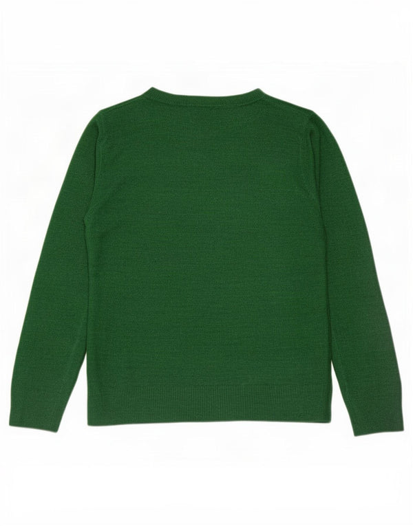 Marks & Spencer Pull col bateau pour femme UK 8 Small Vert Acrylique