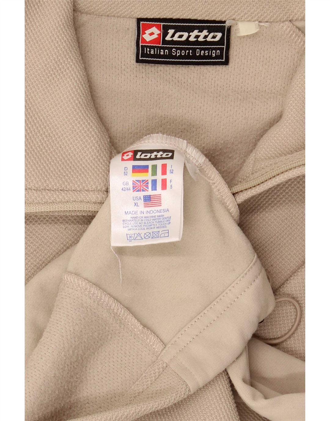 Lotto Veste de survêtement pour homme UK 42/44 XL Beige Polyester