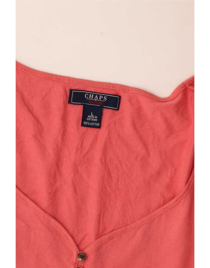 Chaps Chemisier Femme UK 44 Large Rose Coton