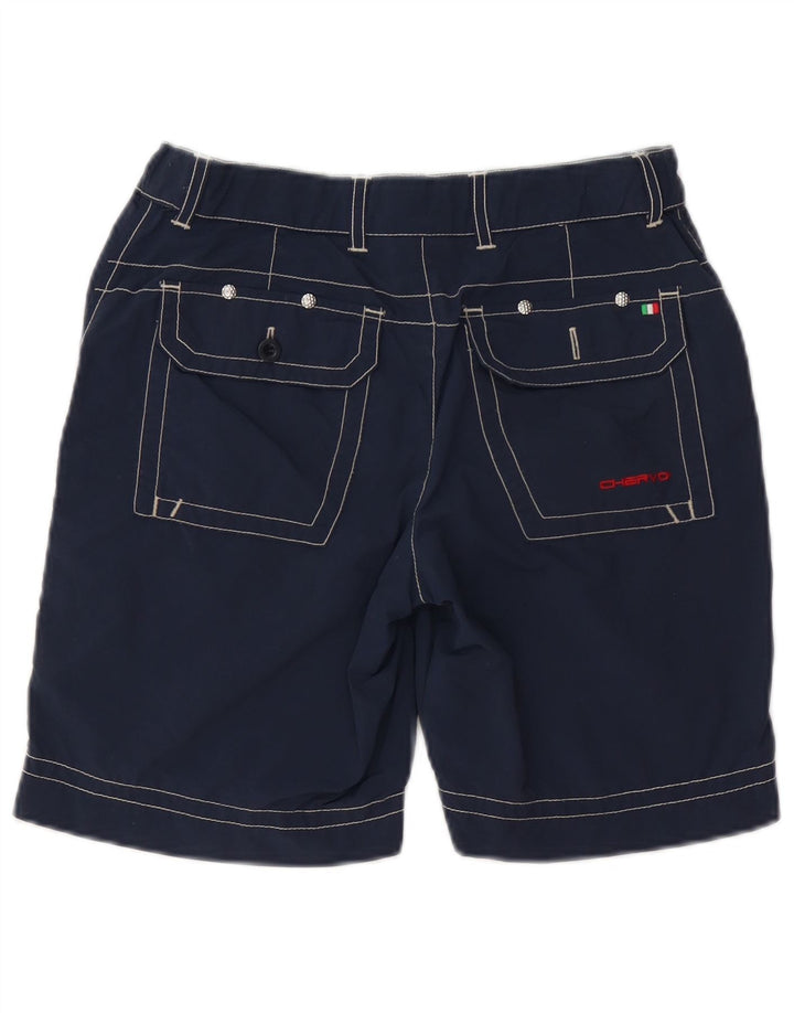 CHERVO Short Cargo Garçon 11-12 Ans Large W26 Bleu Marine Polyamide