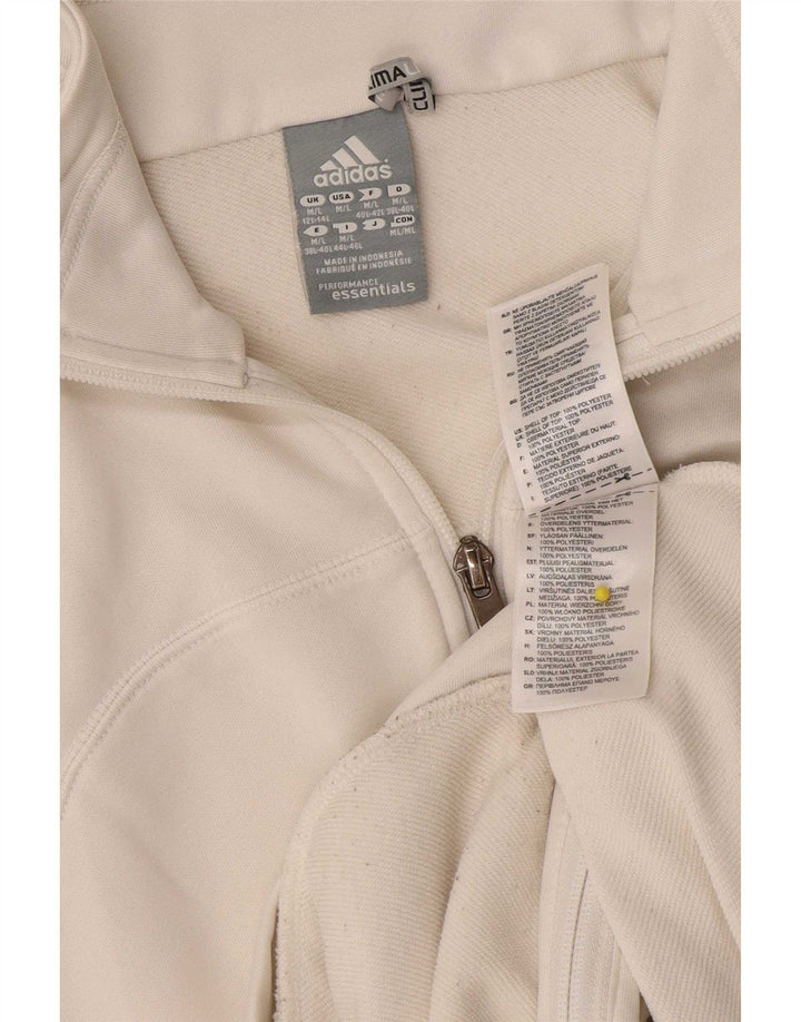 Adidas Climalite Survêtement Top Veste UK 12/14 Medium Blanc