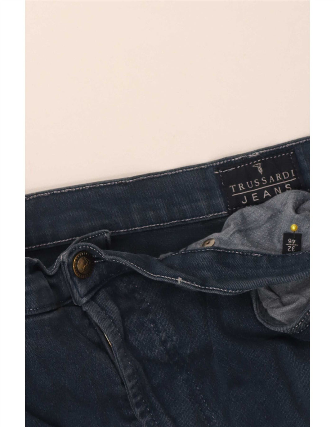 Femme Trussardi Jean Fuselé IT 46 Large W32 L28 Bleu