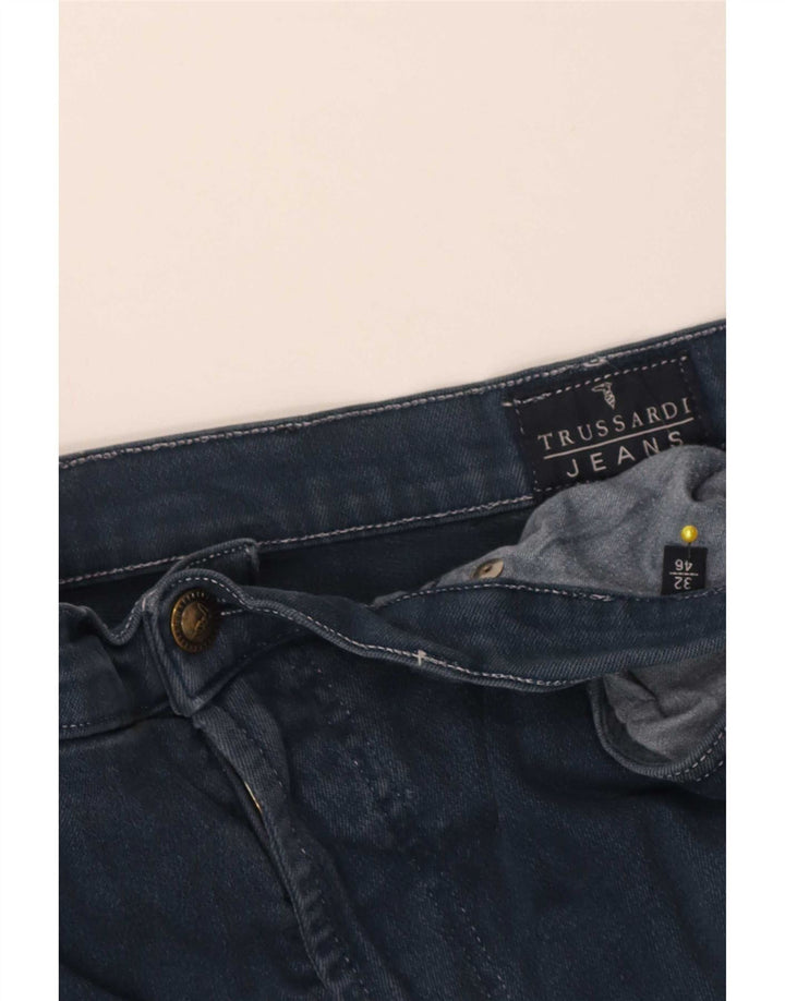 Femme Trussardi Jean Fuselé IT 46 Large W32 L28 Bleu