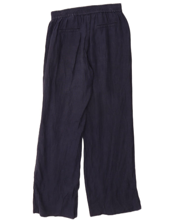 Zara Pantalon décontracté coupe ample pour femme Petit W26 L31 Bleu marine