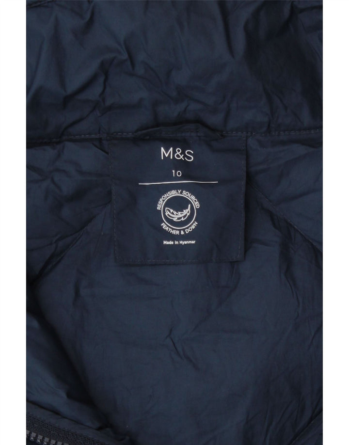 Marks & Spencer Veste matelassée surdimensionnée pour femme UK 10 Small Bleu marine