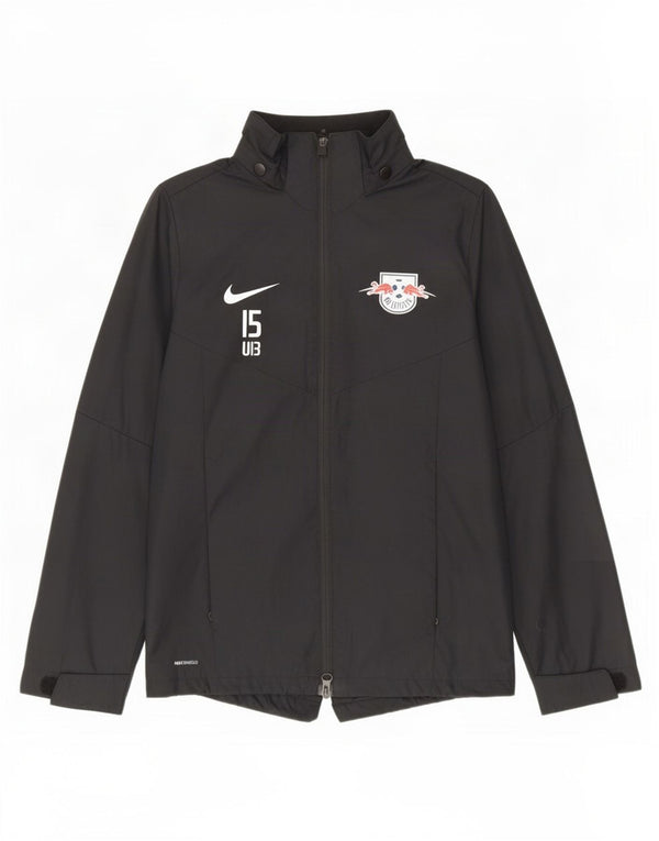 Nike Boys RB Leipzing Rain Jacket 12-13 Years Large Black Polyester