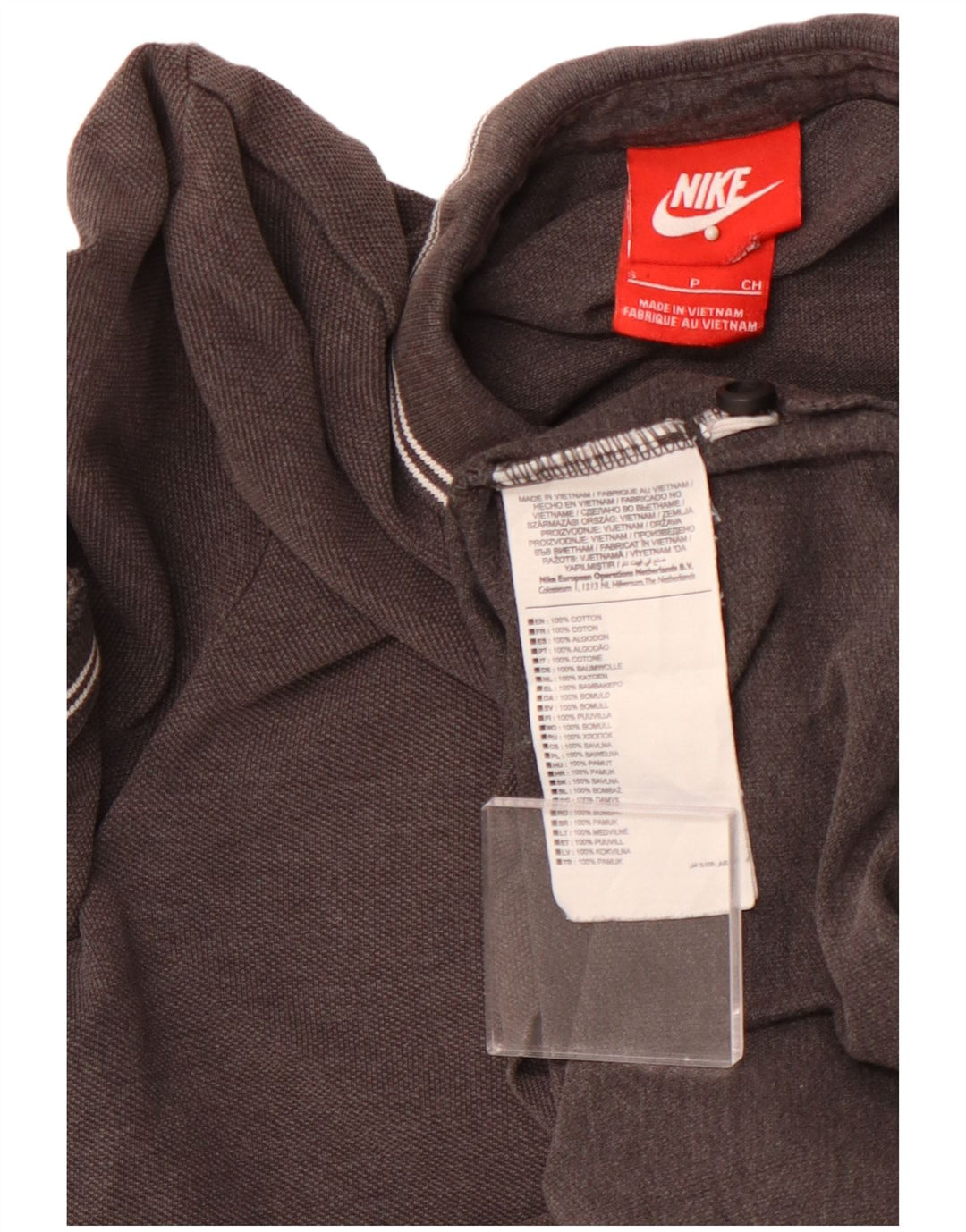 NIKE Polo Homme Petit Gris Coton