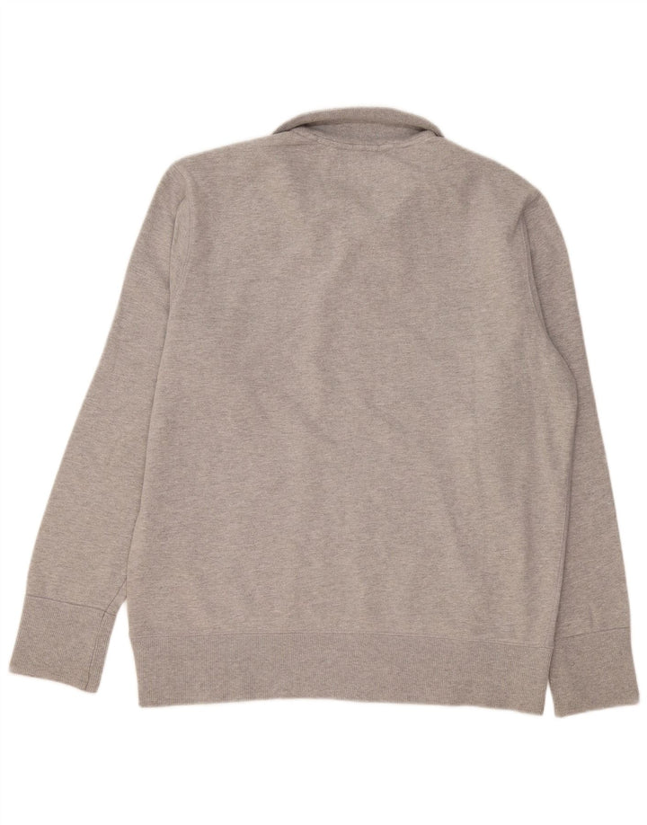 Calvin Klein Jeans Sweat-shirt graphique à col boutonné pour homme 2XL Gris