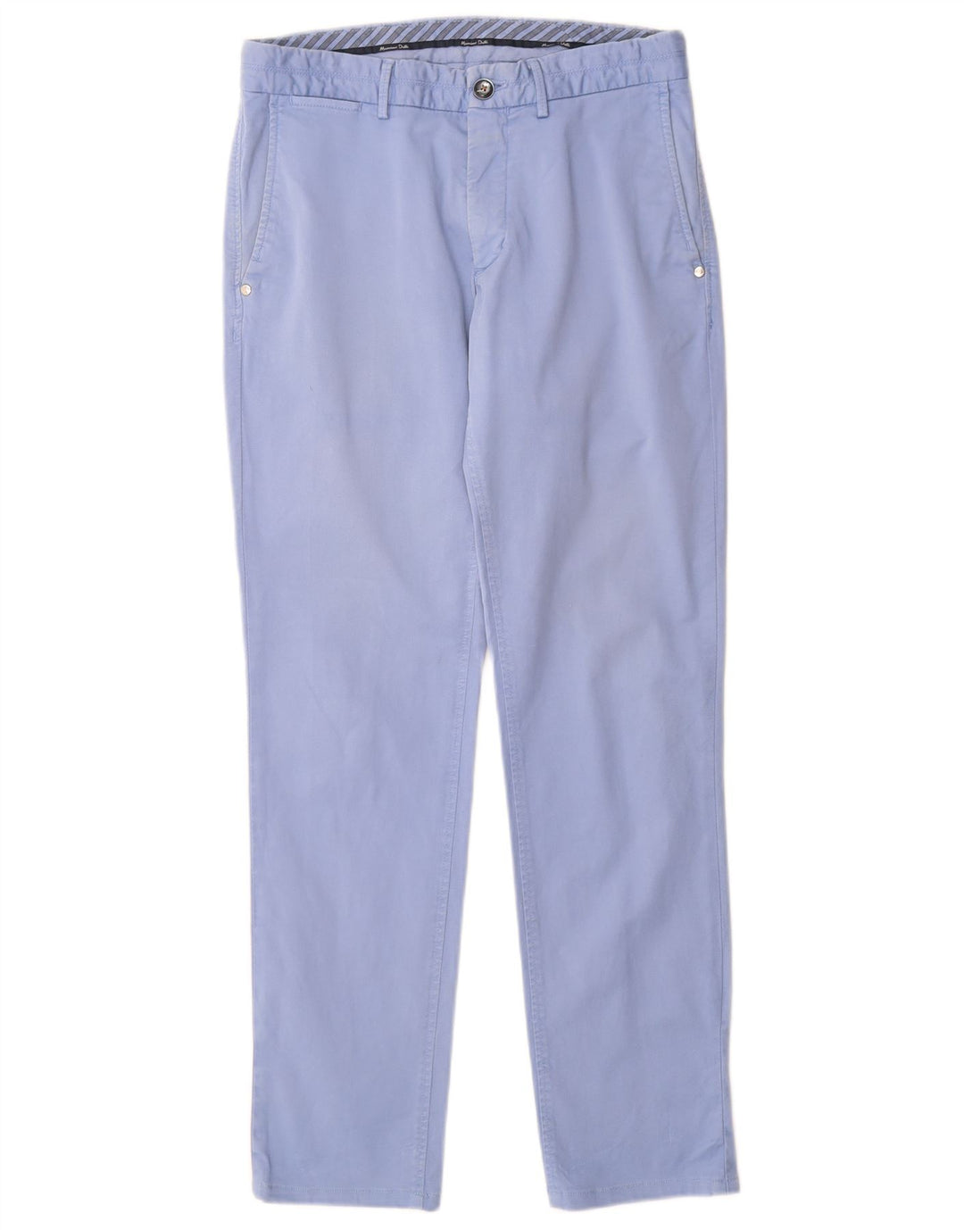 MASSIMO DUTTI Pantalon chino coupe slim pour homme EU 38 Small W30 L30 Bleu