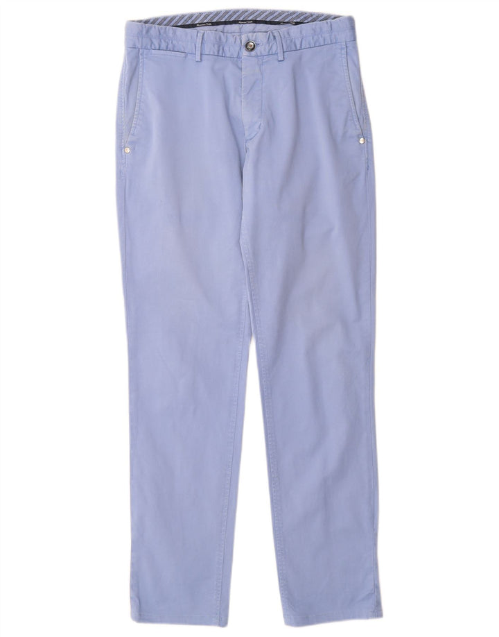 MASSIMO DUTTI Pantalon chino coupe slim pour homme EU 38 Small W30 L30 Bleu