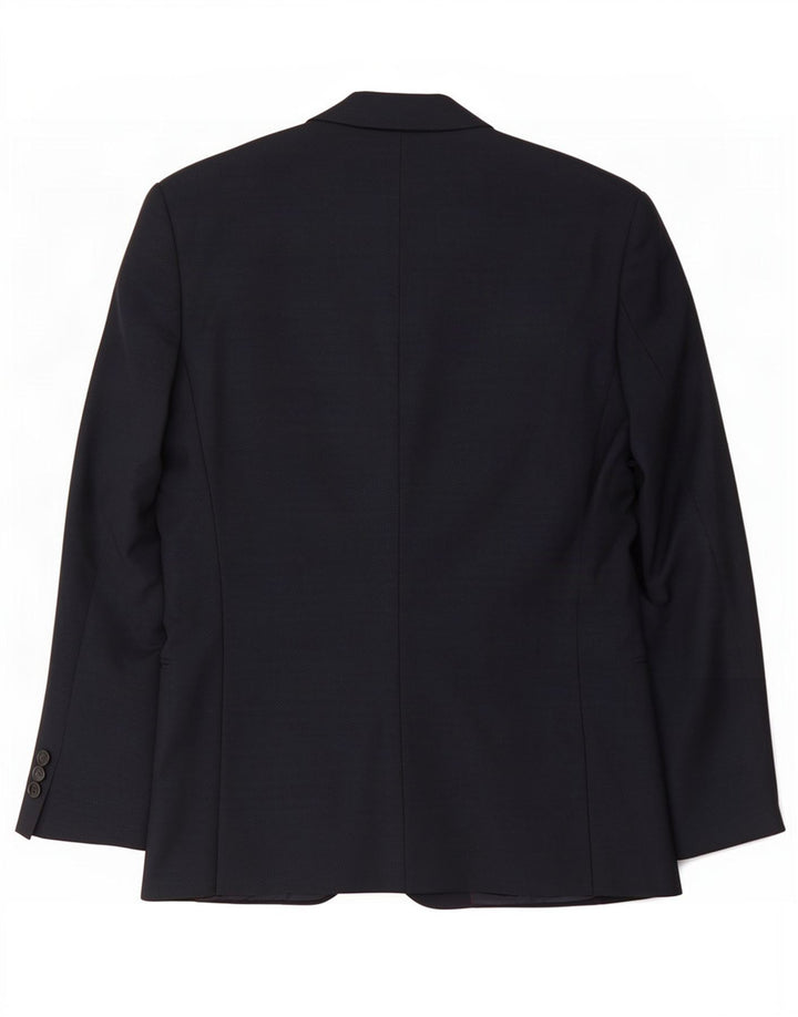 Hugo Boss Veste blazer à 2 boutons pour homme EU 48 Bleu marine moyen Laine