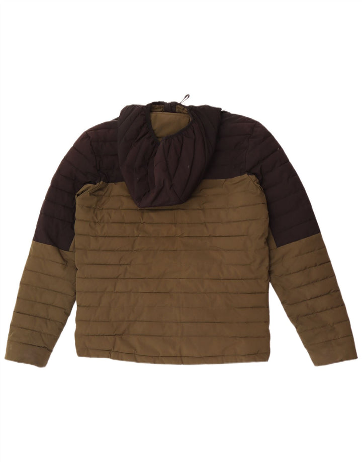 Diesel Veste matelassée à capuche pour homme UK 38 Medium Khaki Colourblock