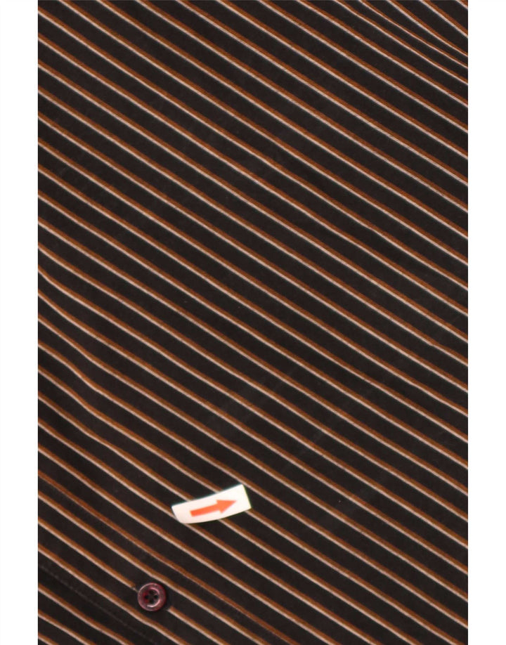 Carhartt Chemise homme grand coton à fines rayures marron