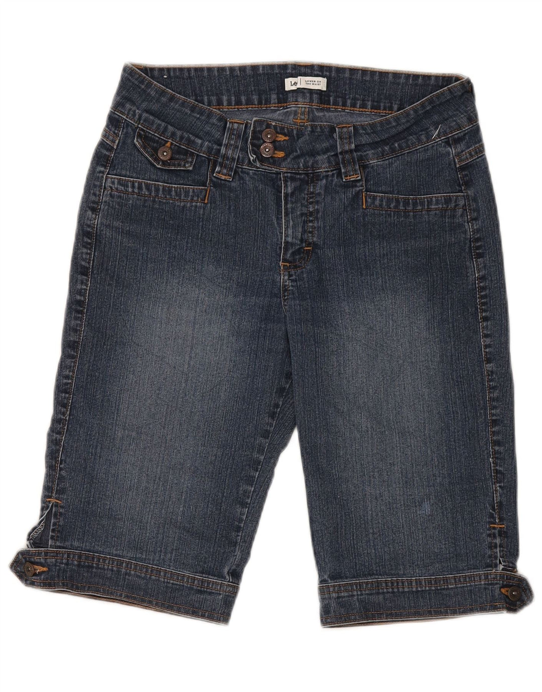 Lee Short en jean pour femme US 6 Medium W28 Bleu Coton
