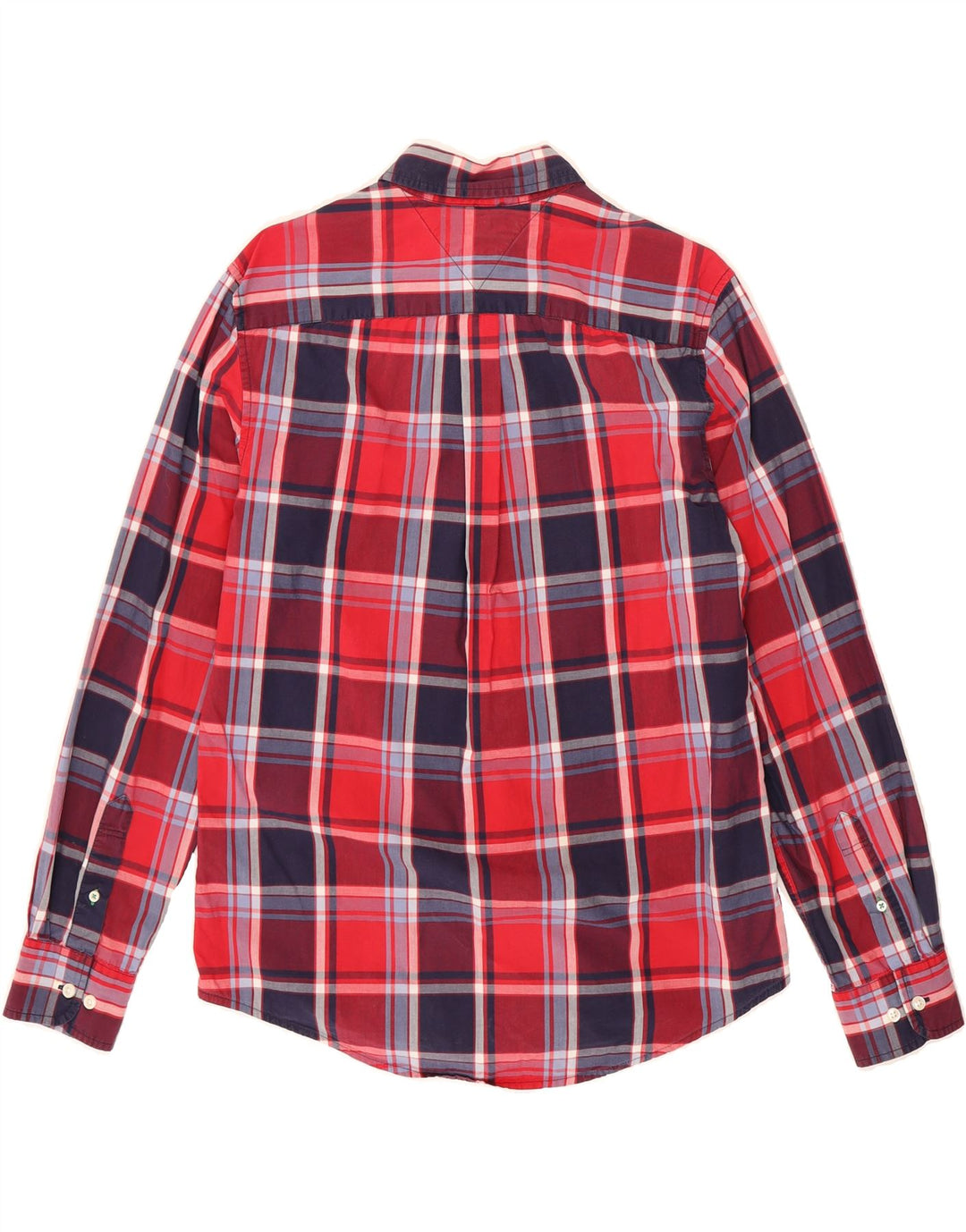 TOMMY HILFIGER Mens Shirt Medium Red Check Cotton Vintage Tommy Hilfiger and Second-Hand Tommy Hilfiger from Messina Hembry 