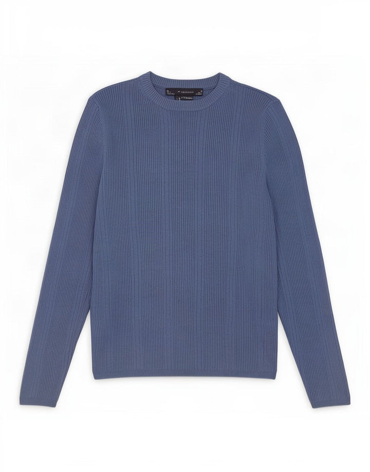 Marks & Spencer Pull à col rond pour femme UK 12 Bleu moyen Viscose