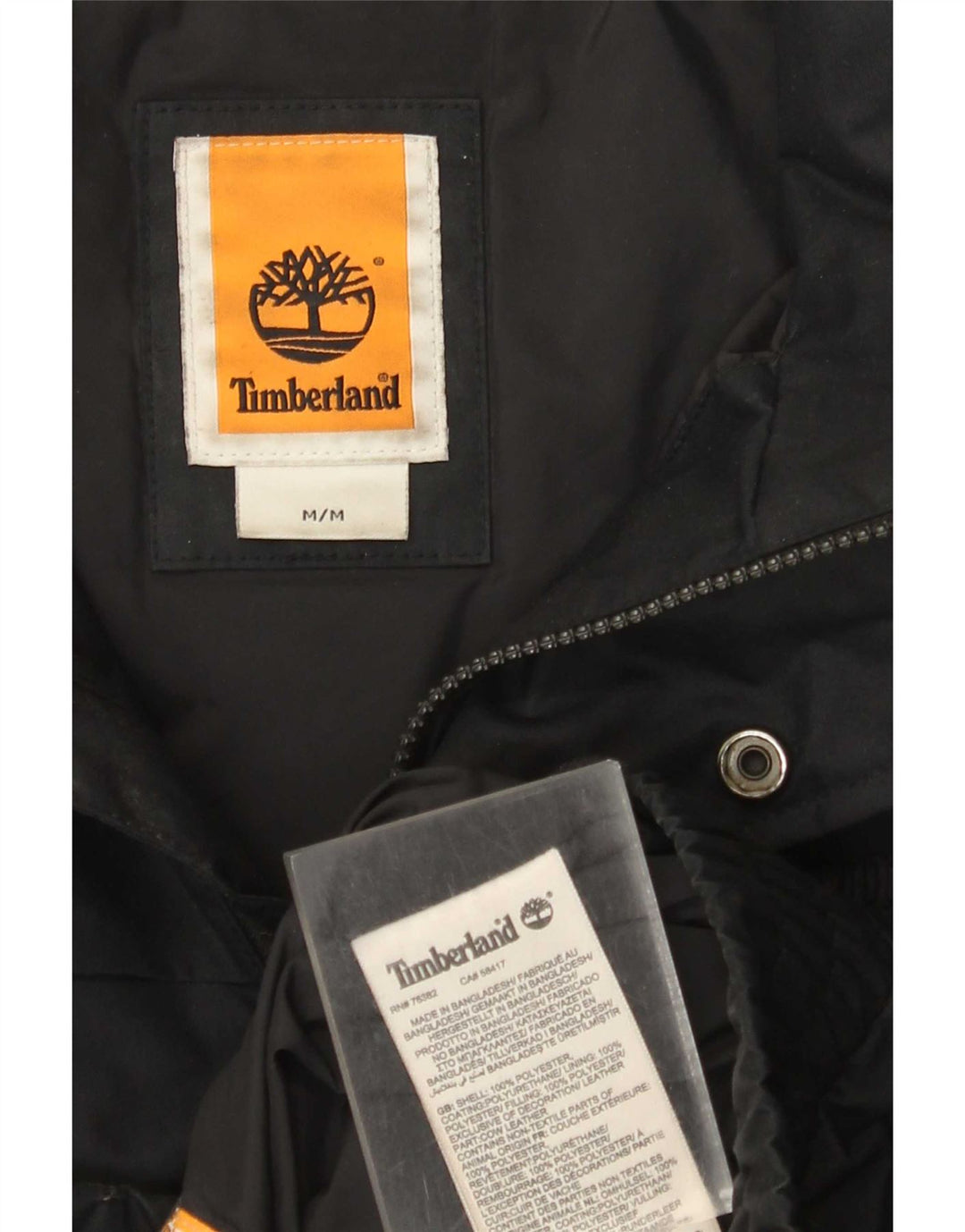 Timberland Veste Bomber Homme UK 38 Medium Noir Polyester
