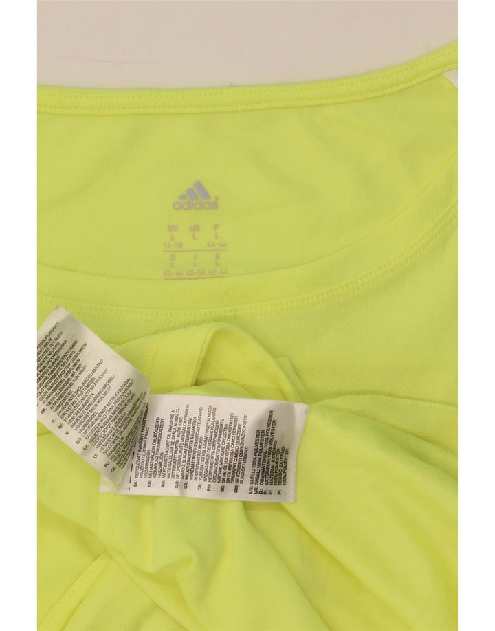 ADIDAS Womens T-Shirt Top UK 16/18 Large Green Polyester Vintage Adidas and Second-Hand Adidas from Messina Hembry 