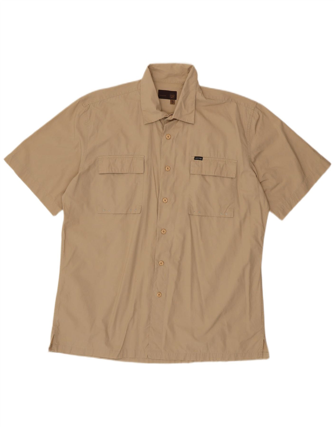 Chemise à manches courtes homme Gas XL coton beige