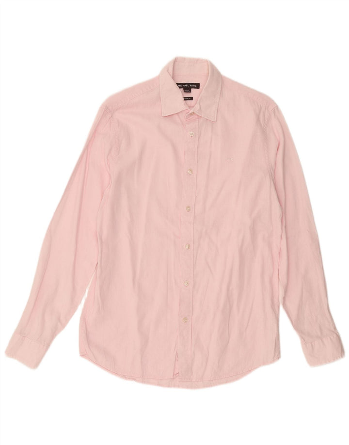 MICHAEL KORS Chemise Coupe Classique Homme Petit Lin Rose