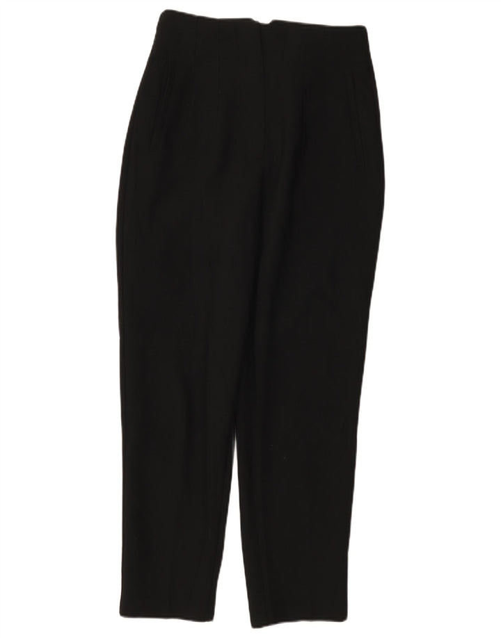 Zara Pantalon Chino Fuselé Femme Petit W26 L27 Noir Polyester