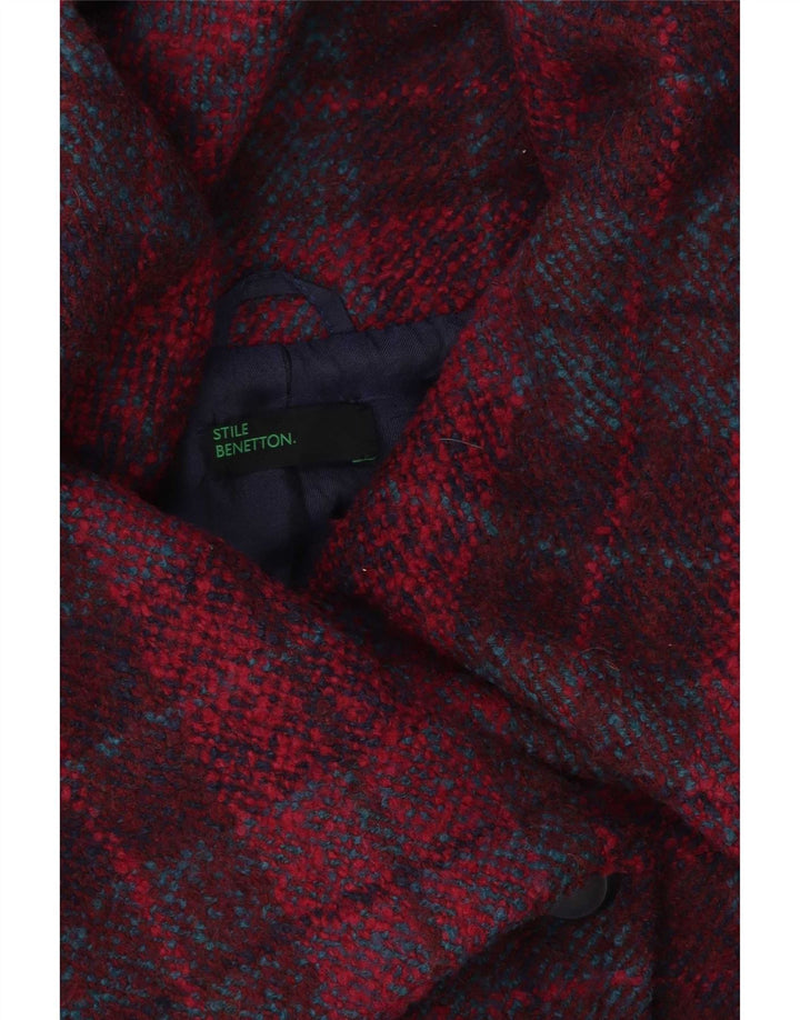 Benetton Veste Femme UK 14 Medium Pink Check