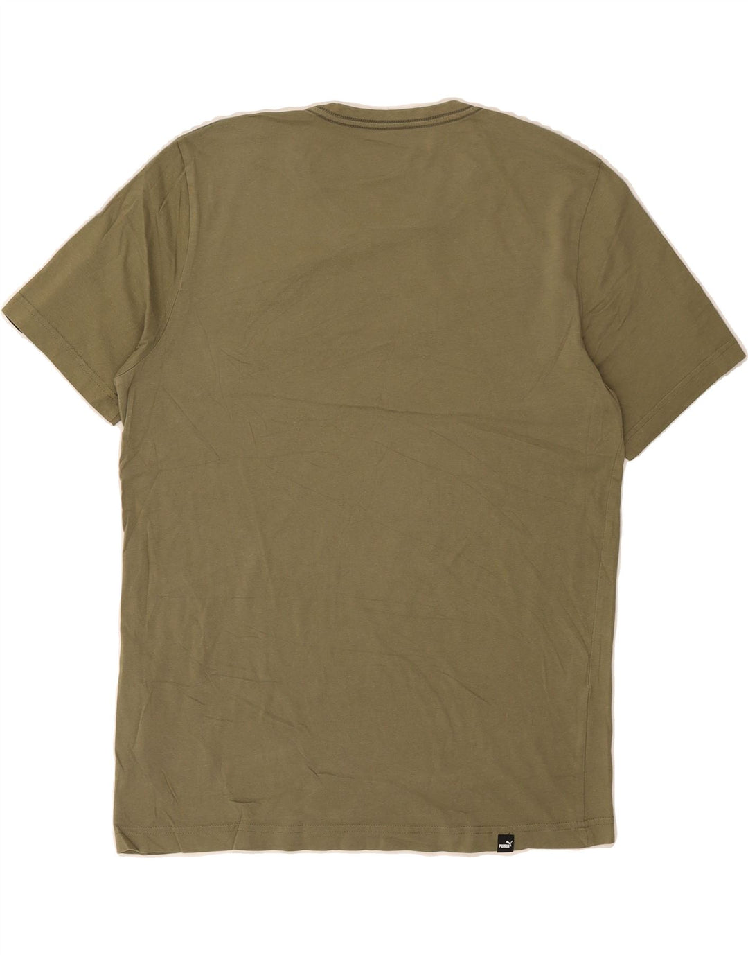 PUMA Mens Graphic T-Shirt Top Medium Khaki Cotton Vintage Puma and Second-Hand Puma from Messina Hembry 