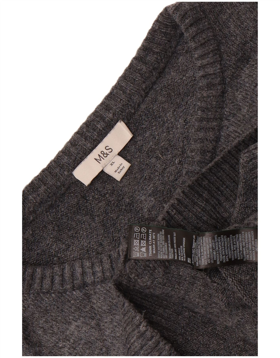 Marks & Spencer Cardigan court surdimensionné pour femme UK 18 XL Gris