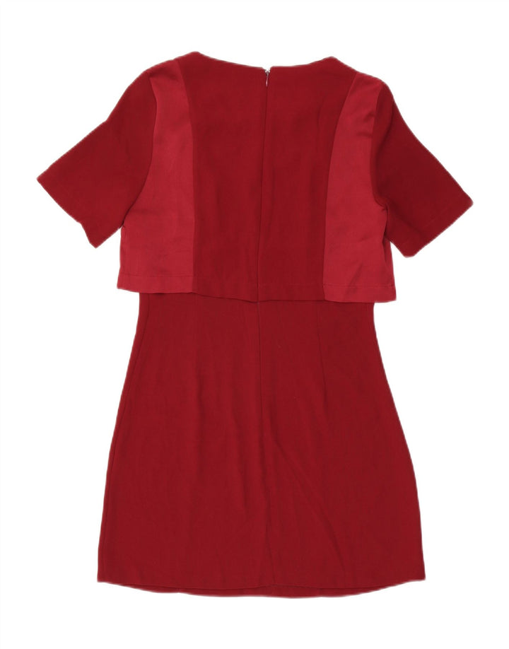 Topshop Robe droite pour femme UK 10 Petit Rouge Polyester