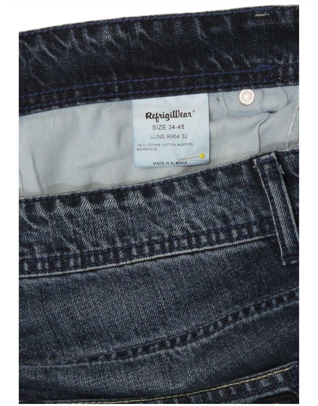 Refrigiwear Jean Slim Homme W34 L30 Bleu Marine Coton