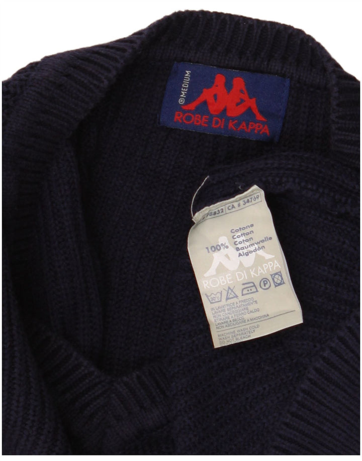 Kappa Pull col V Homme Bleu Marine Moyen Coton