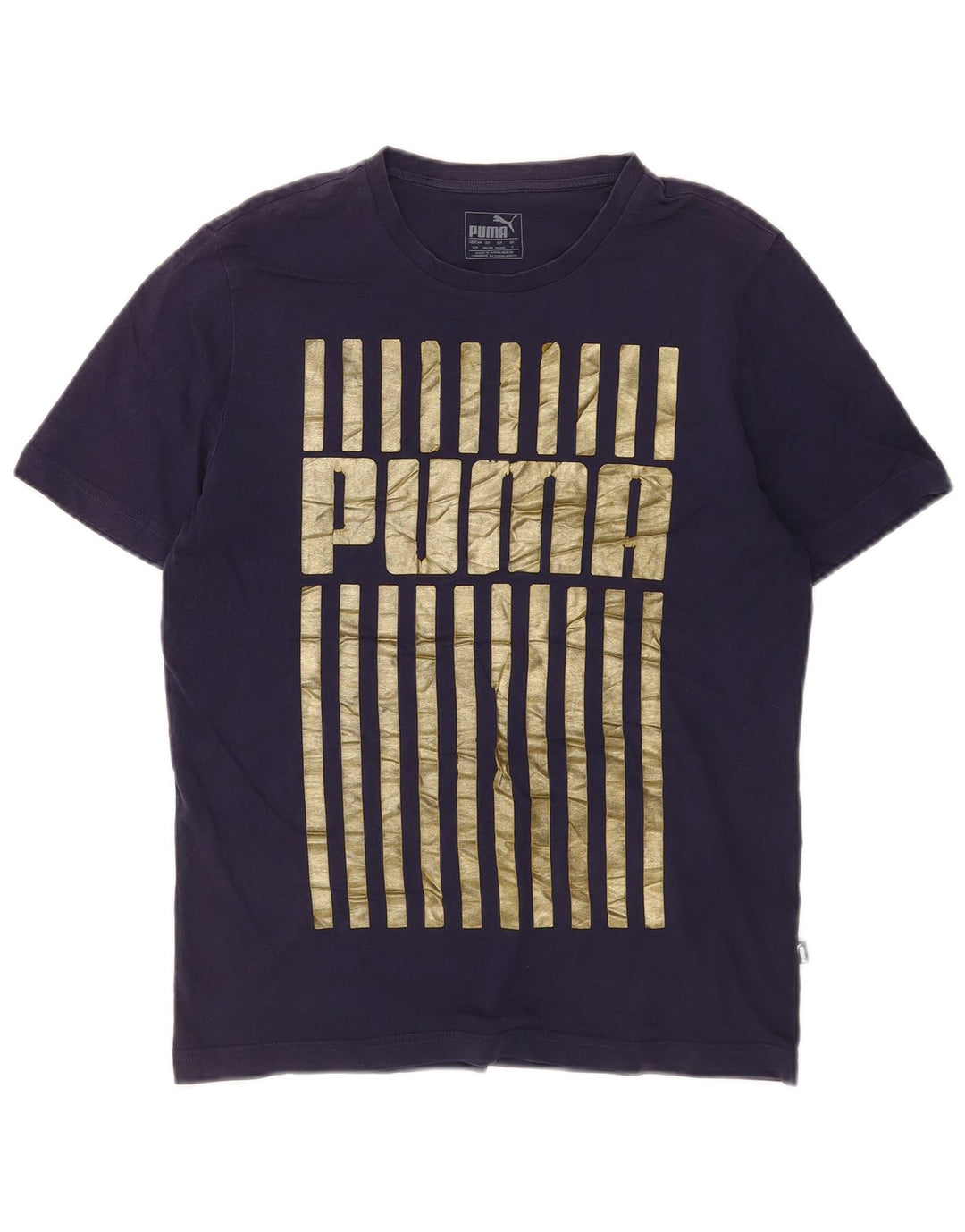 Puma T-Shirt Graphique Homme Petit Bleu Marine Coton