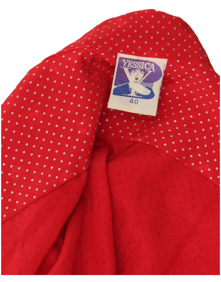 YESSICA Chemisier surdimensionné pour femme EU 40 Polyester à pois rouge moyen