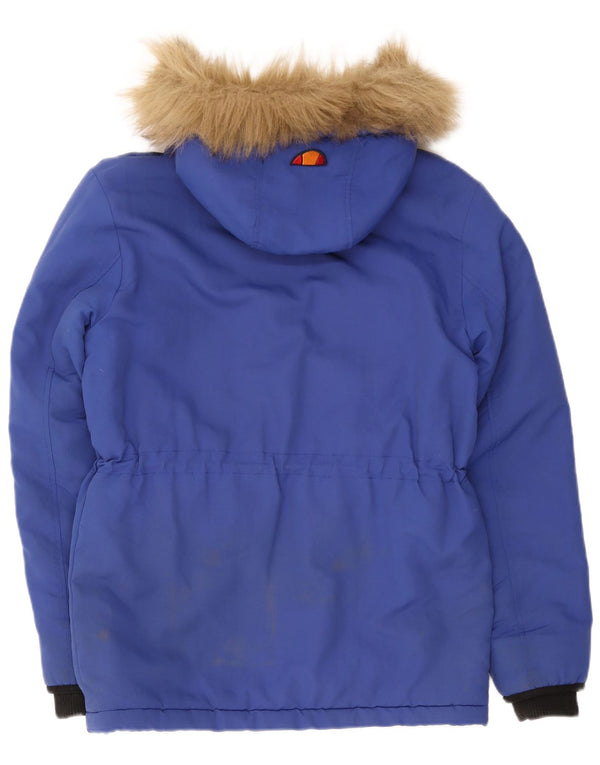 Ellesse Veste coupe-vent à capuche pour homme UK 34 XS Bleu Nylon