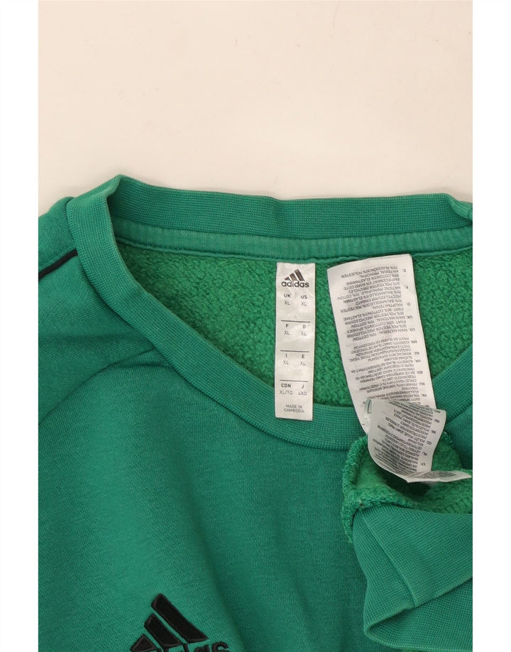 ADIDAS Sweat-shirt pour homme XL en coton turquoise