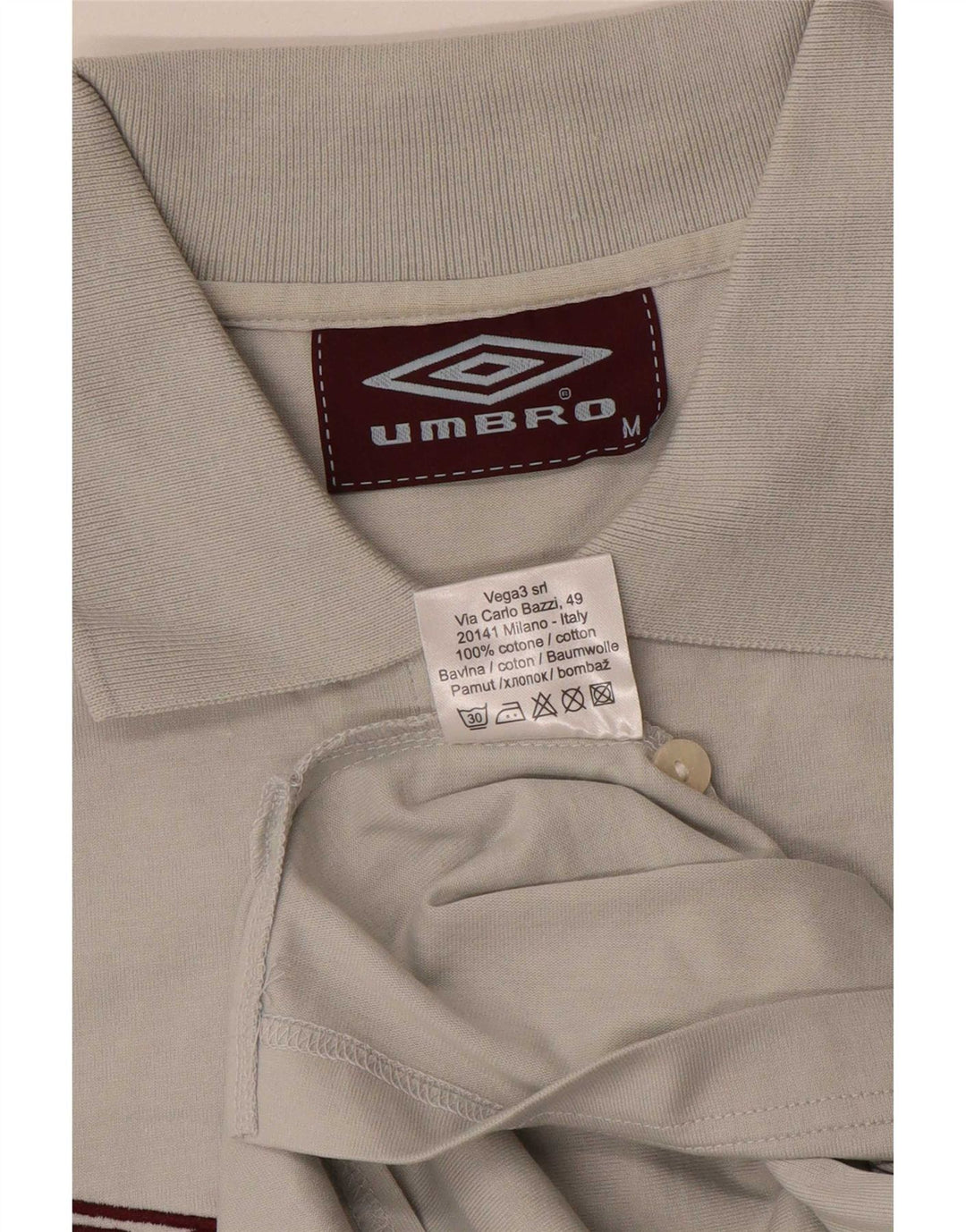 Umbro Polo Graphique Homme Gris Moyen Coton