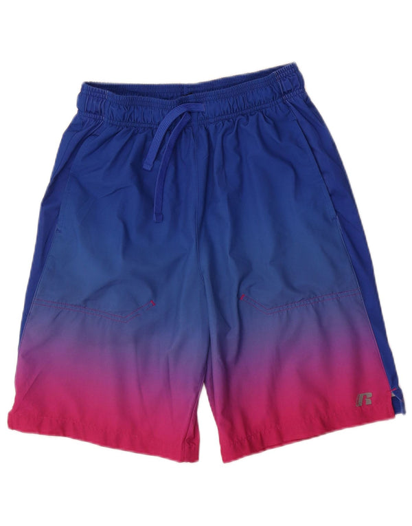 Russell Athletic Short de sport pour garçon 15-16 ans 2XL Bleu Colorblock